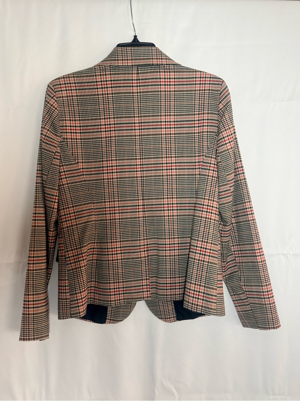 New York & Company Plaid Blazer & Pencil Skirt (with belt) in Pink, Tan & Black - Picture 2 of 5